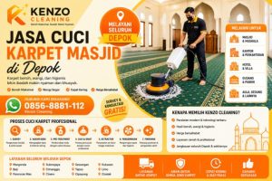 Jasa Cuci Karpet Masjid di Depok Profesional, Bersih dan Nyaman untuk Ibadah | Kenzo Cleaning