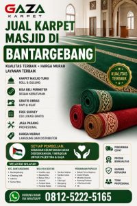 0812-5222-5165 Jual Karpet Masjid di Bantargebang – Gaza Karpet | Harga Murah, Bisa Beli Permeter & Jasa Pasang