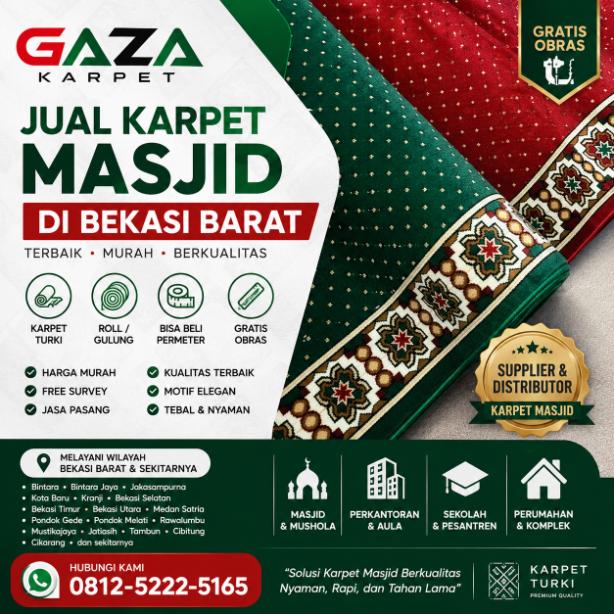 0812-5222-5165 Jual Karpet Masjid di Bekasi Barat: Wujudkan Area Ibadah Nyaman bersama Gaza Karpet