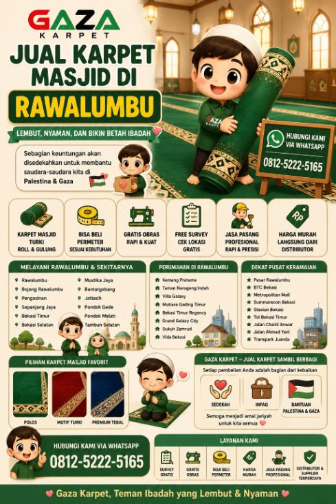 0812-5222-5165 Jual Karpet Masjid di Rawalumbu – Gaza Karpet Teman Ibadah yang Lembut & Nyaman